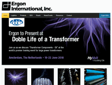 Tablet Screenshot of ergoninternational.com